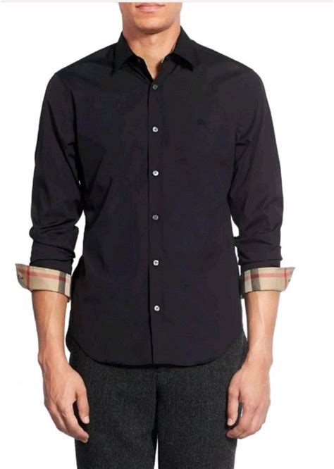 burberry button shirt mens|burberry long sleeve button up.